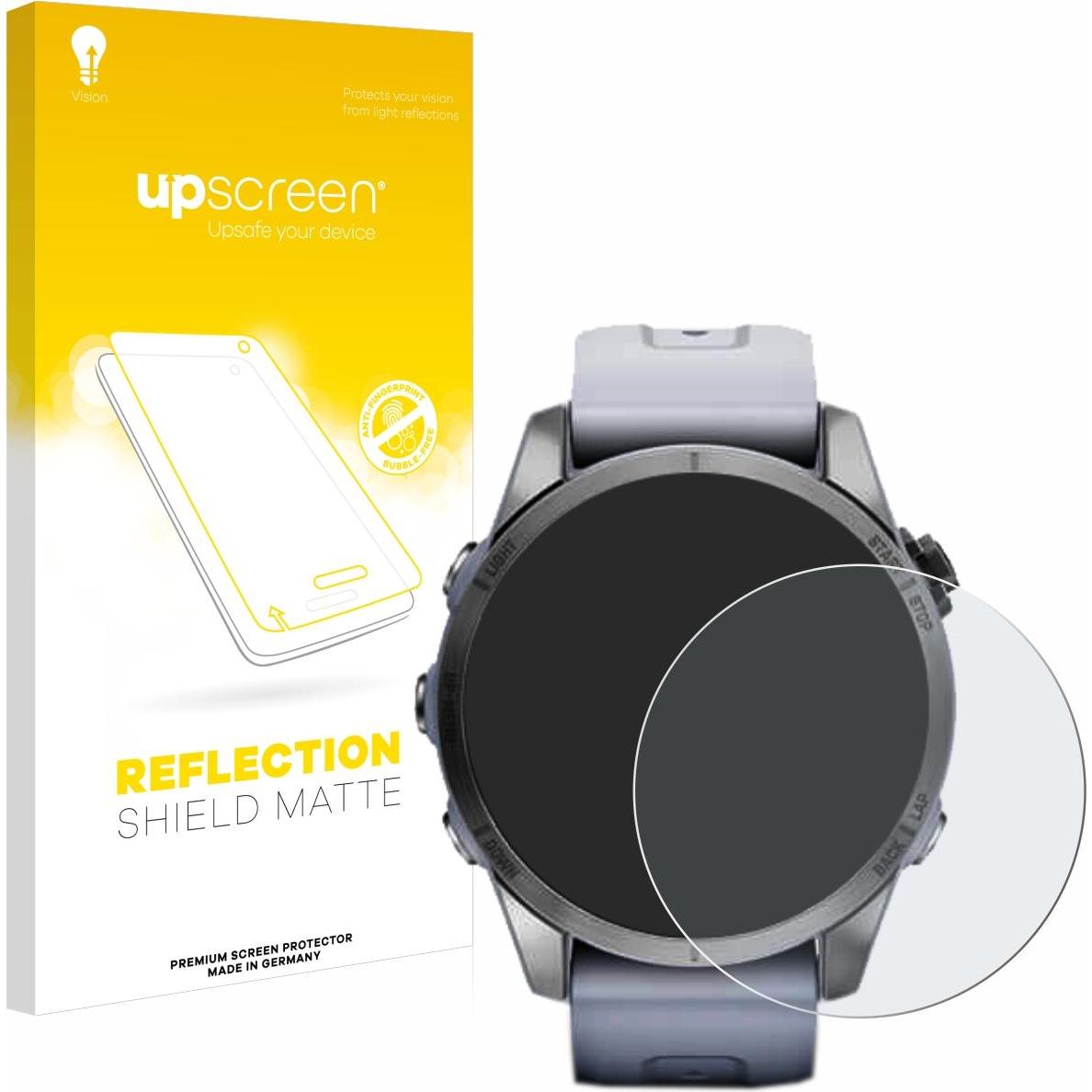 upscreen Reflection Shield Displayschutz Matt, Smartwatch Schutzfolie, Grau
