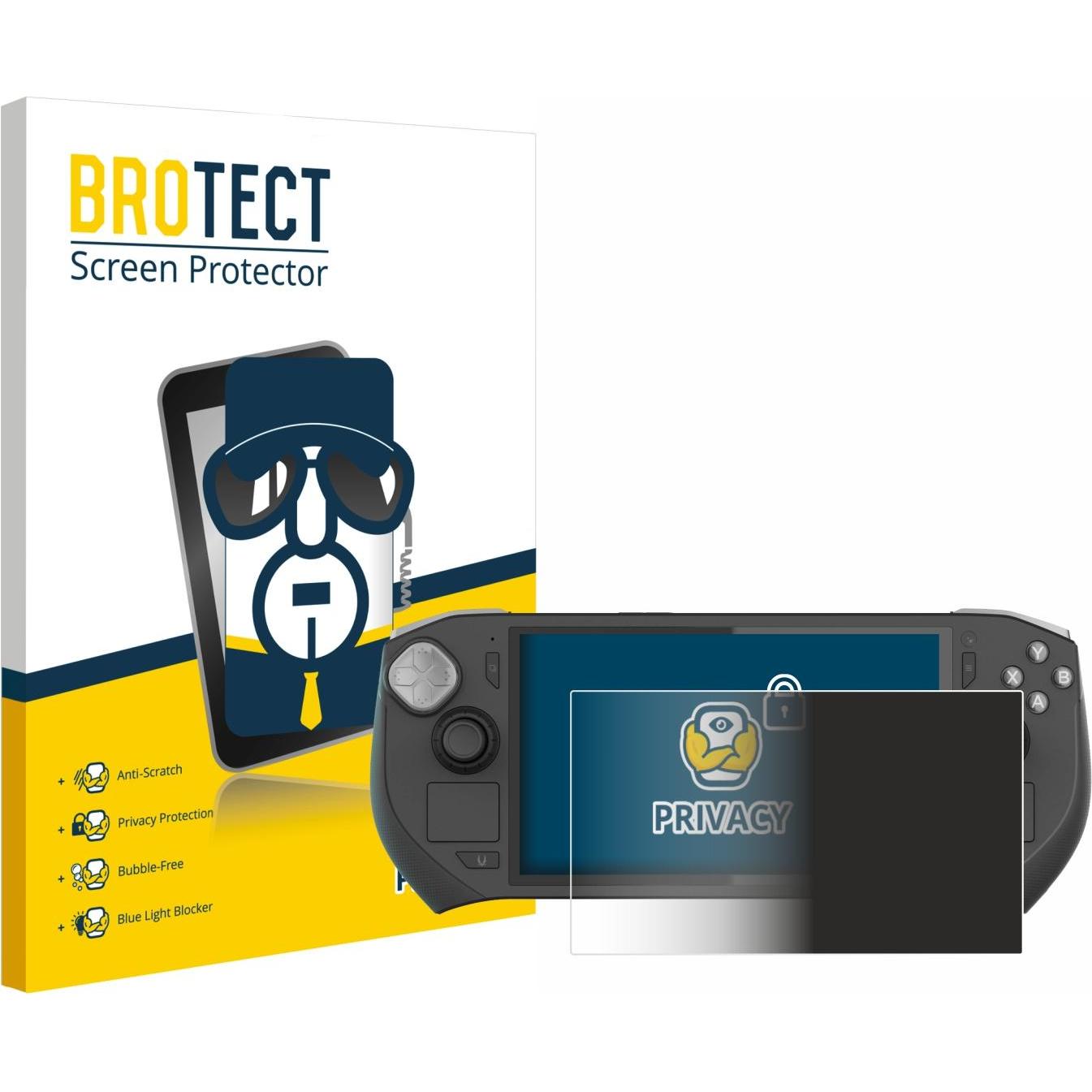 BROTECT Sichtschutzfolie Anti-Spy Privacy Folie Blaulicht-Schutz, Weiteres Gaming Zubehör, Blau