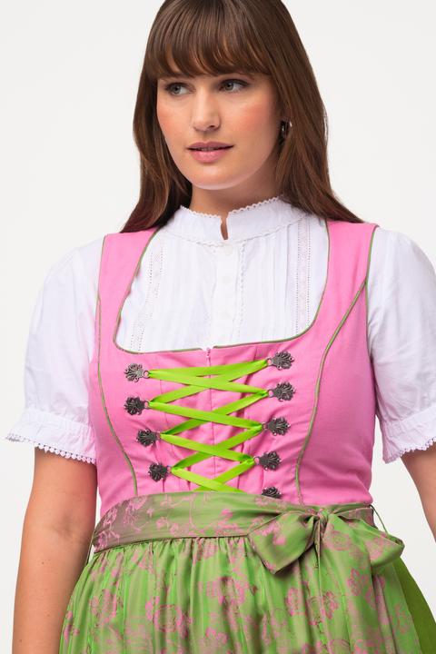 Produktbild Ulla Popken Dirndl, Schnürung, Carree-Ausschnitt, ärmellos (52)