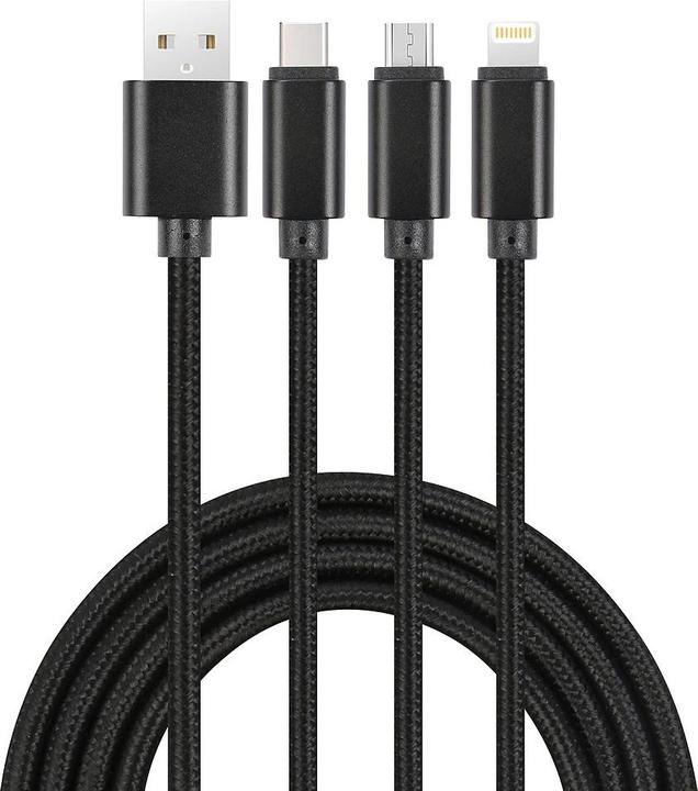 Produktbild Platyne Lightning/Micro-USB/USB-C Kabel (1 m)