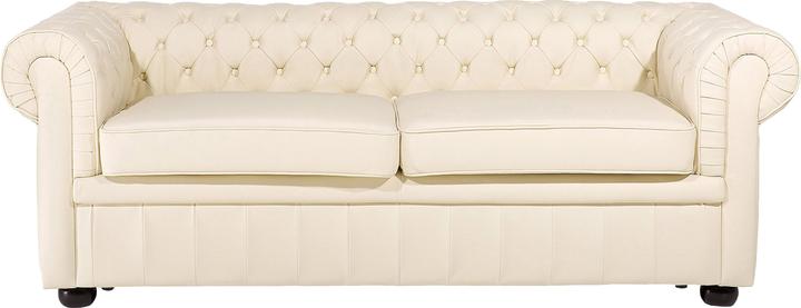 Produktbild Beliani Sofa Set Leder creme 4-Sitzer CHESTERFIELD