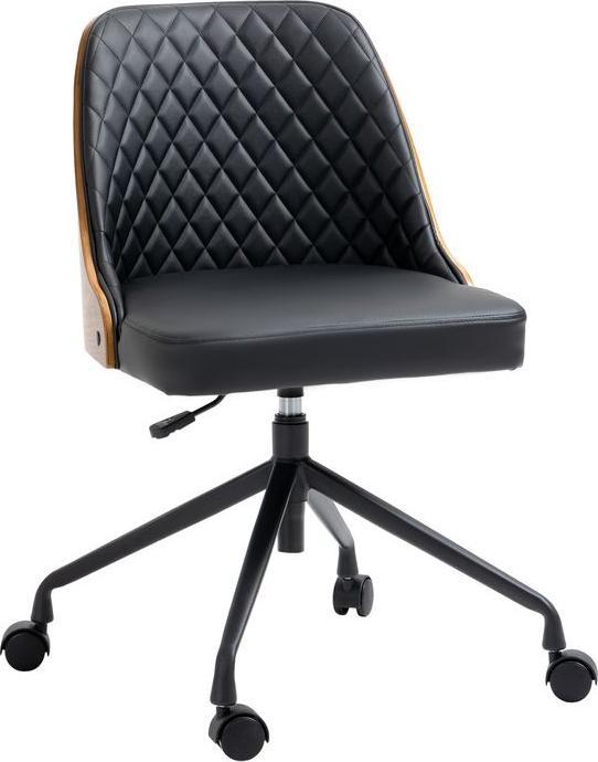 Actual product image Swisshandel24 Office chair ergonomic foam faux leather black (48 - 54 cm)