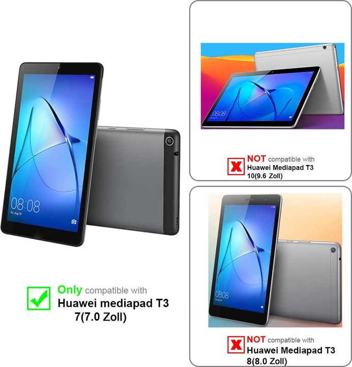 Actual product image Cadorabo Chain case for Huawei MediaPad T3 7 (7.0 Zoll) necklace cover adjustable