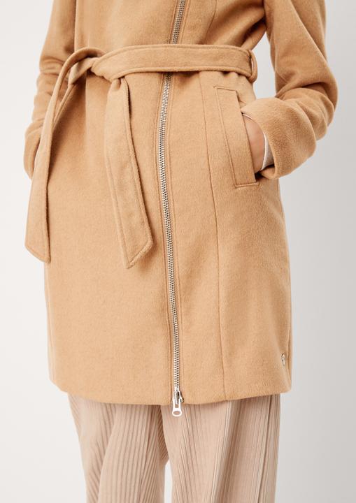 Produktbild S.Oliver Outdoor-Mantel Kapuzenmantel aus flauschigem Wollmix