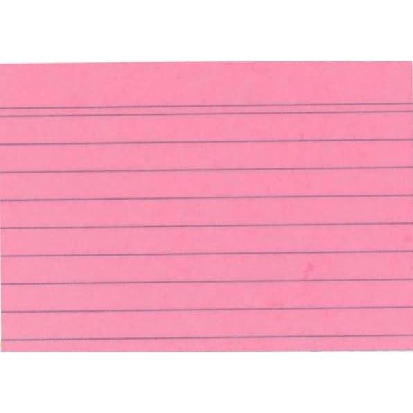 Herlitz, Karteikarten, Karteikarten, DIN A6, liniert, rot aus Papier, 170 g-qm, holzfrei, Linienfarbe: blau, doppelte (A...