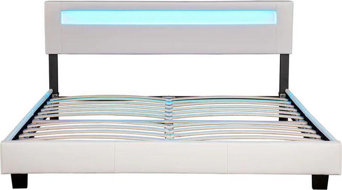 Image du produit Juskys LED Lit rembourré Paris (180 x 200 cm)