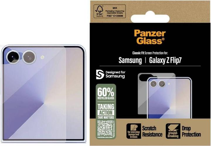 Produktbild PanzerGlass Displayschutz Classic Fit (1 Stk., Samsung Galaxy Z Flip7)