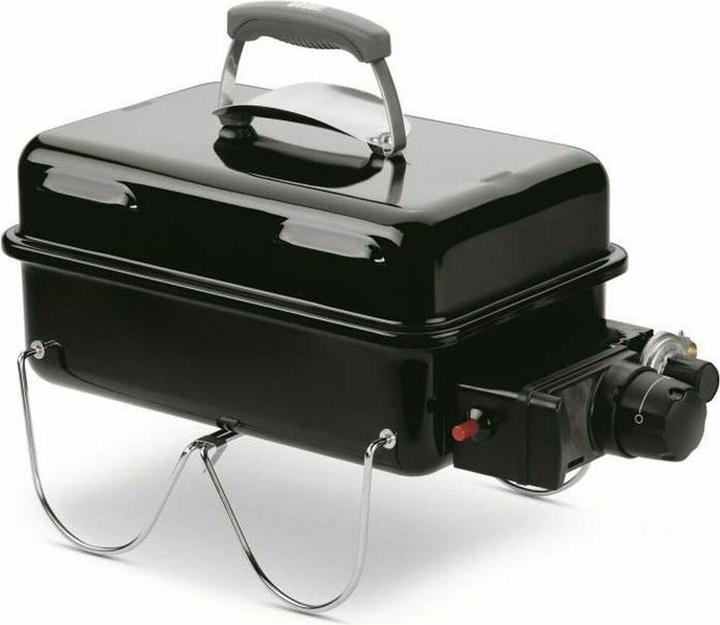 Weber Go-Anywhere Gas Barbecue - 41x26 cm - Roestvrijstalen branders - Gasregelkop - Incl. deksel (2.10 kW)