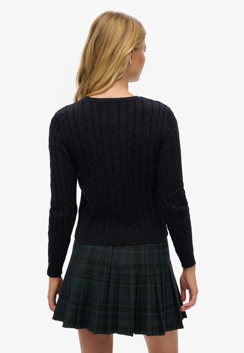 Produktbild Superdry Feinstrickpullover mit Zopfdesign, Rundhalsausschnitt, Damen (XS)