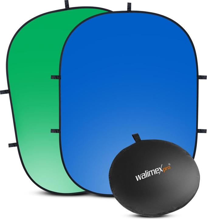 Actual product image Walimex pro per folded background green/blue, 150x210cm (210 cm, 200 cm)