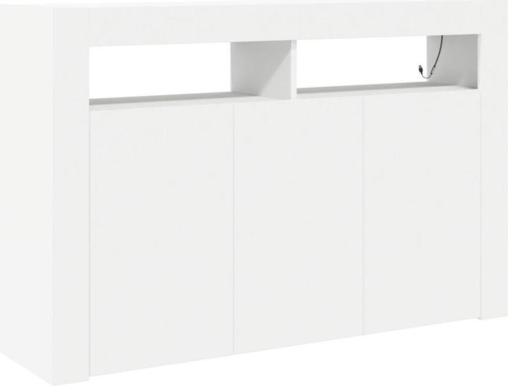 vidaXL Buffet blanc Blanc Engineered Wood 116 x 30 x 75 cm Moderne