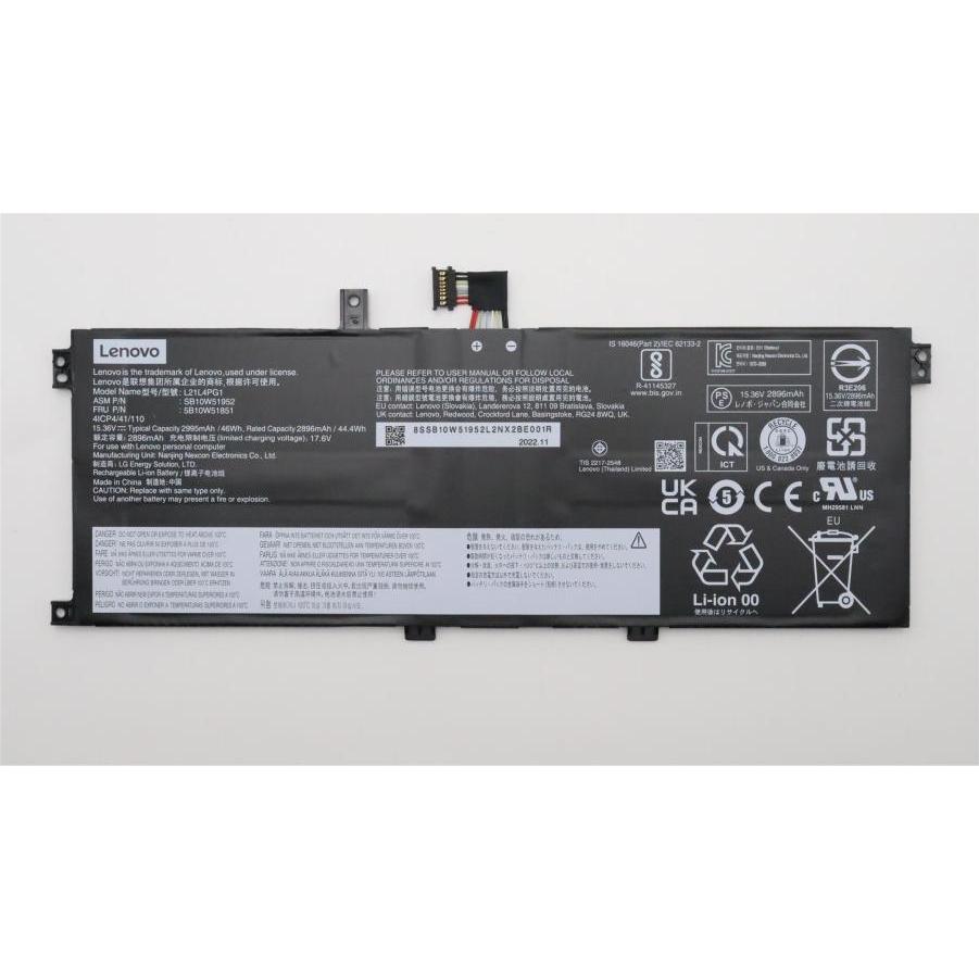 Lenovo BATTERY Internal, 4c, 46Wh (4 Zellen), Notebook Akku