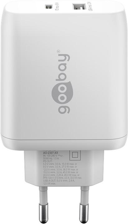 Actual product image Goobay USB-C PD Dual Quick Charger 45 W white (45 W)