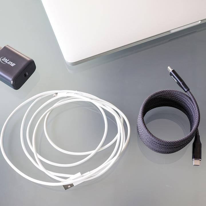Actual product image InLine Magnetic USB-C cable (1.50 m, USB 2.0, 100 W)