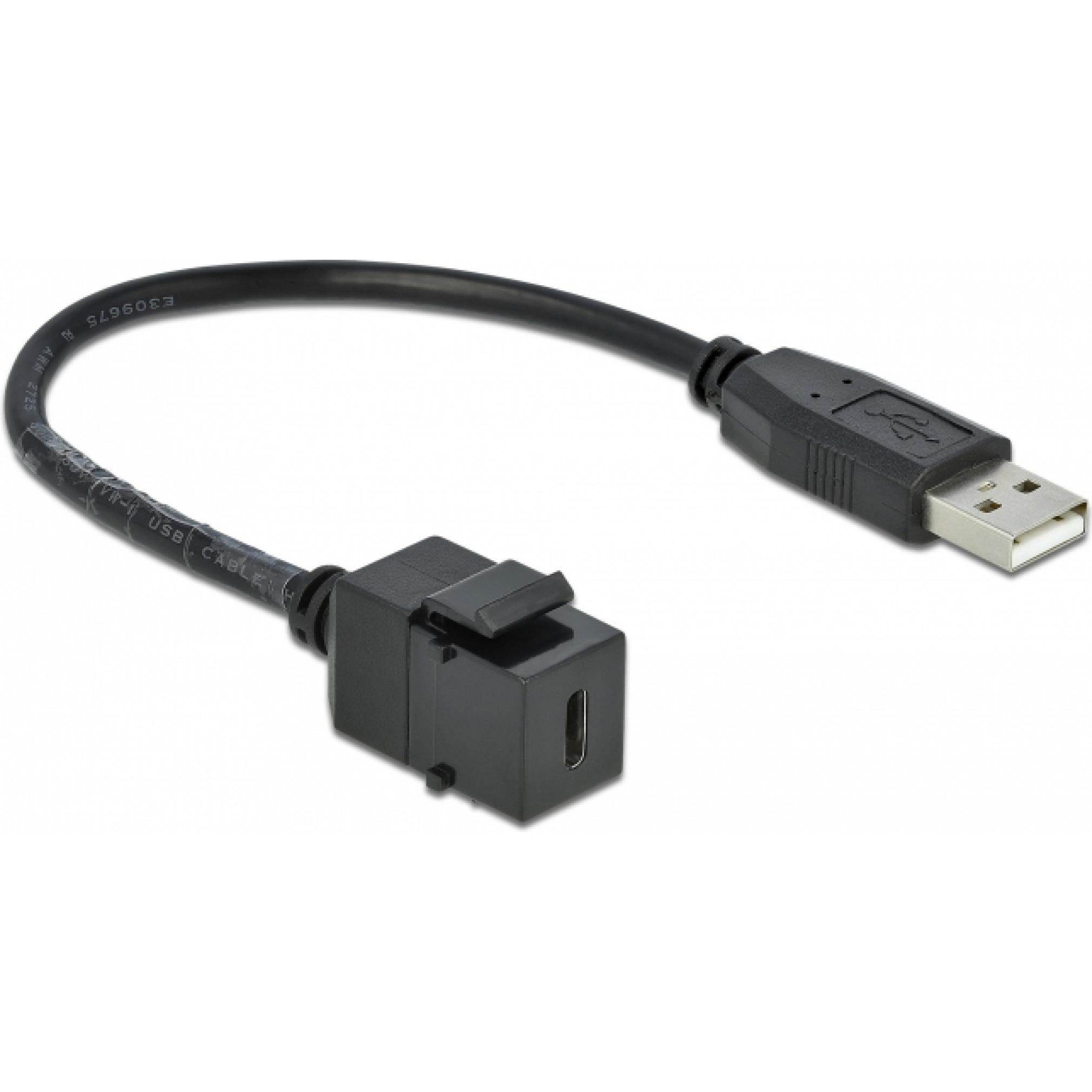 Thumbnail - Delock Keystone module (0.25 m, USB 2.0), USB Kabel