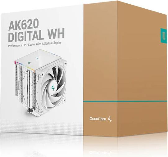 Actual product image Deepcool "K Cooler AK620 DIGITAL SE White" (161 mm)
