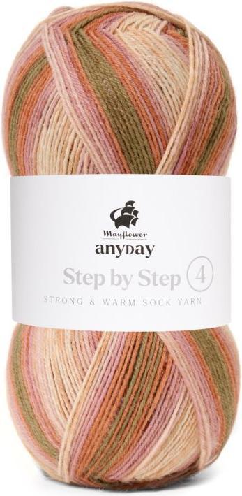 Creme, Grün, Olivgrün, Rosa, Rost