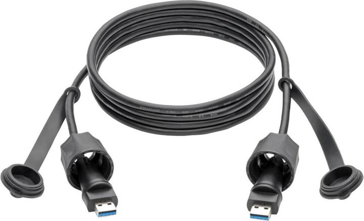 Produktbild Eaton TRIPPLITE USB-A Male to USB-A Male Cable SuperSpeed 3.0/3.1 Industrial 6ft. 1,83m - IP68 Shiel (1.83 m, USB 3.2 Gen 1)