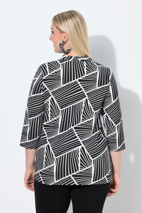 Actual product image Ulla Popken Mixed Stripe Turtleneck Tee (62)