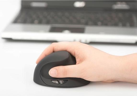 Produktbild Digitus Ergonomischer vertikaler kabelloser 6 Tasten 1600 dpi schwarz (Kabellos)