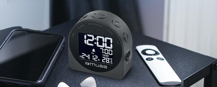 Produktbild Muse M-09C table clock Digital table clock Round Grey