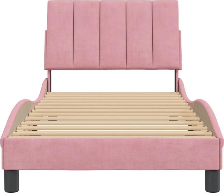 Actual product image vidaXL Bed frame with velvet headboard (90 x 200 cm)