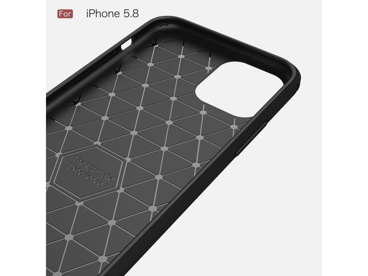 Actual product image Screenguard Apple iPhone 11 Pro Case Carbon Brushed Soft TPU (Apple iPhone 11 Pro)