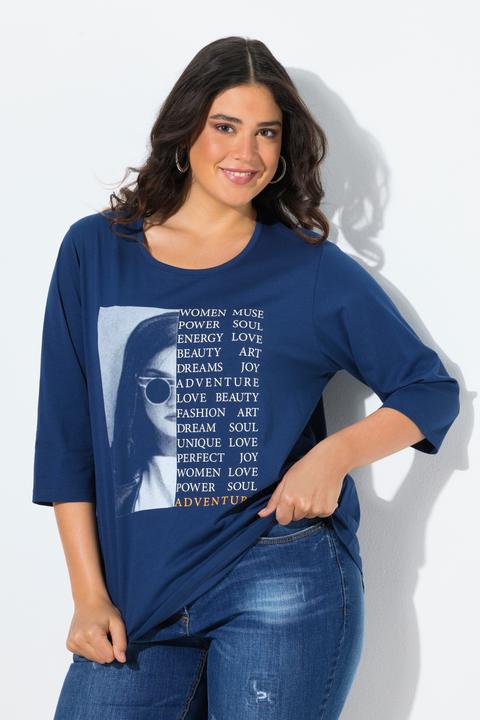 Produktbild Ulla Popken Shirt, Foto-/Schriftmotiv, Rundhals, 3/4-Arm (56)