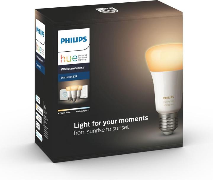 Produktbild Philips Hue White Ambiance BT (E27, 8.50 W, 806 lm, 3 x, F)