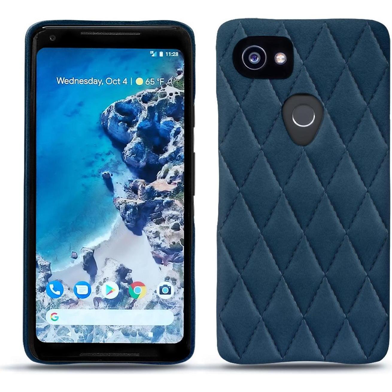 Noreve Lederschutzhülle (Google Pixel 2 XL), Smartphone Hülle, Blau