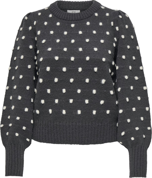 Immagine prodotto JdY Vestibilità regolare Collo alto Polsini lunghi Maniche a sbuffo Pullover Maglione in maglia (L)