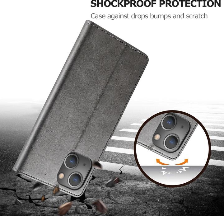 Immagine prodotto Ueli Express Leder Buch Etui Tasche mit Kartenfach (Apple iPhone 13 mini)