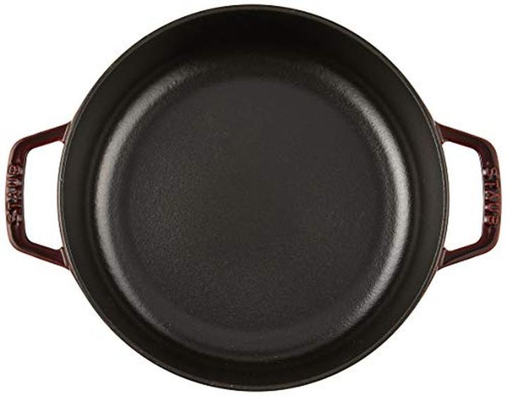 Actual product image Staub 40511-512-0 Roaster with chistera, suitable for induction, cast iron, grenadine (24 cm, Casserole + Stewpot, Cast iron)