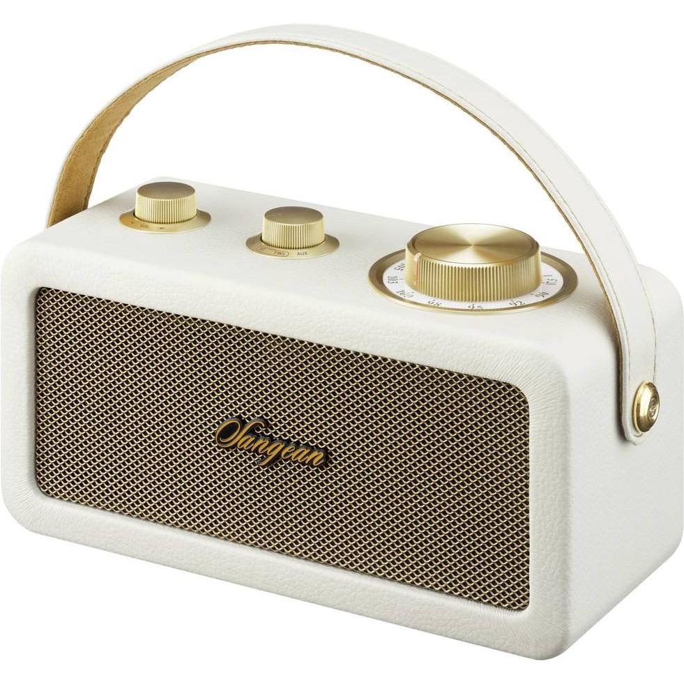 Sangean RA-101 Akku-Radio FM Bluetooth, AUX wiederaufladbar Ivory, Gold (FM, Bluetooth), Radio, Weiss, Gold