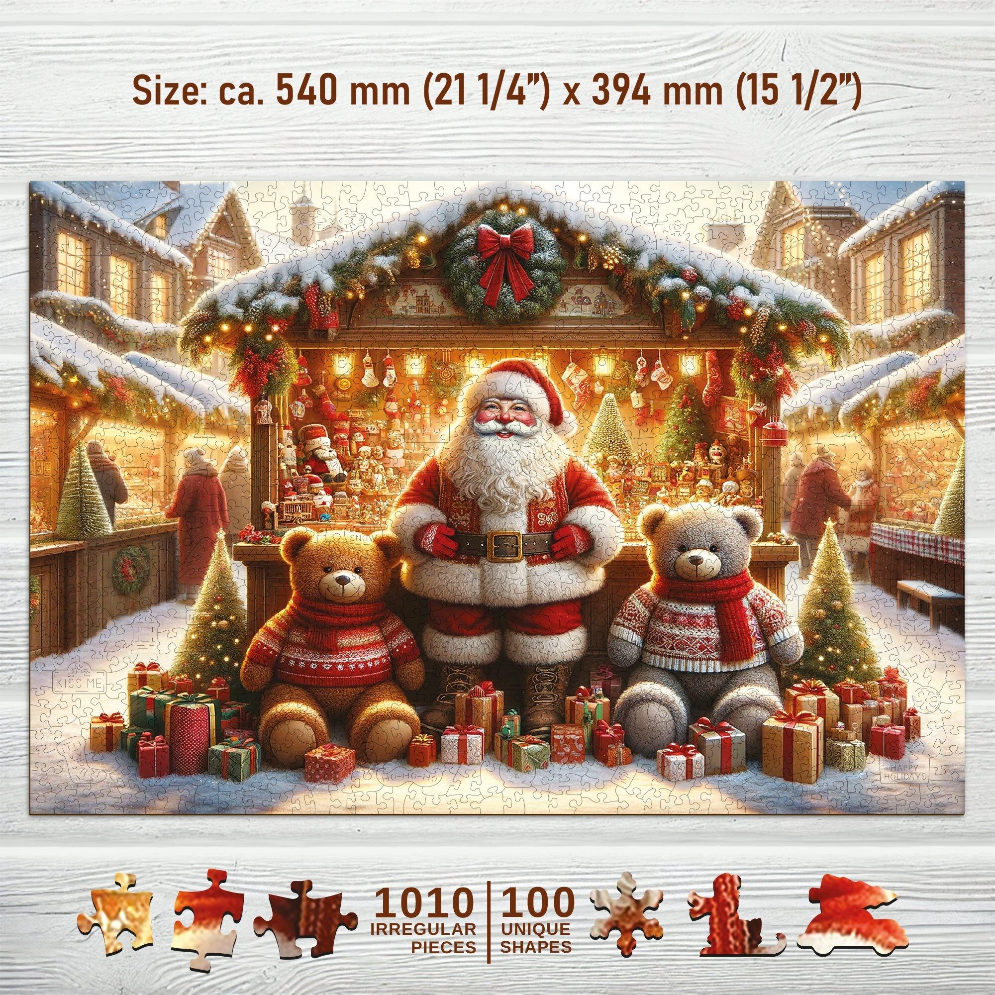 WoodenCity WOODEN CITY Christmas Market 1000 Wooden Puzzle Jigsaw Puzzle with unique shapes (1000 pezzi)