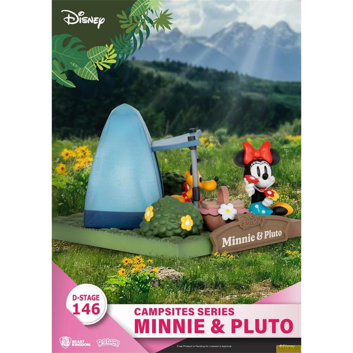 Beast Kingdom Disney diorama PVC D-Stage Campsite Series Mini & Pluto 10 cm