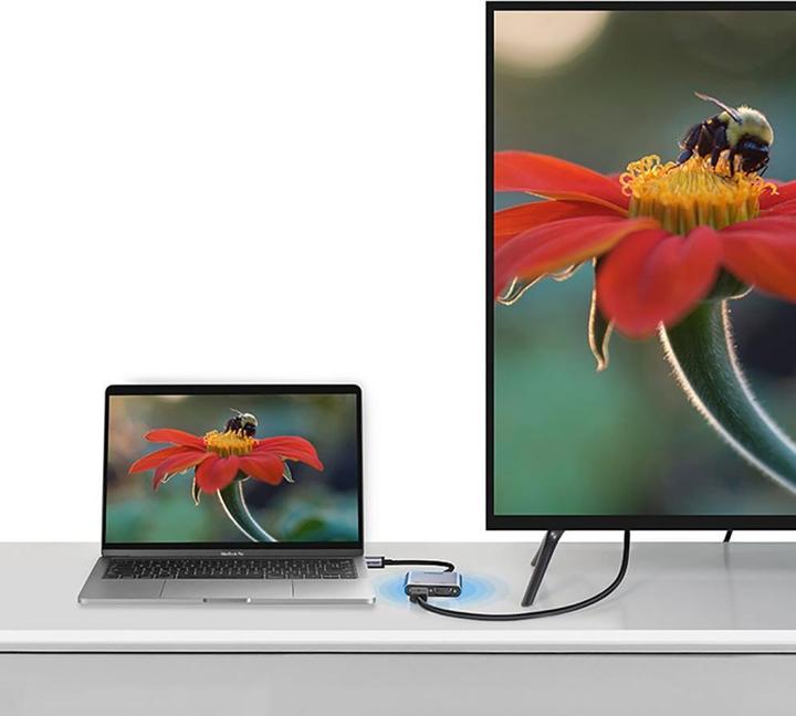 Image du produit Ugreen Hub USB-C vers HDMI + VGA + USB-C PD (USB-C, 25 cm)