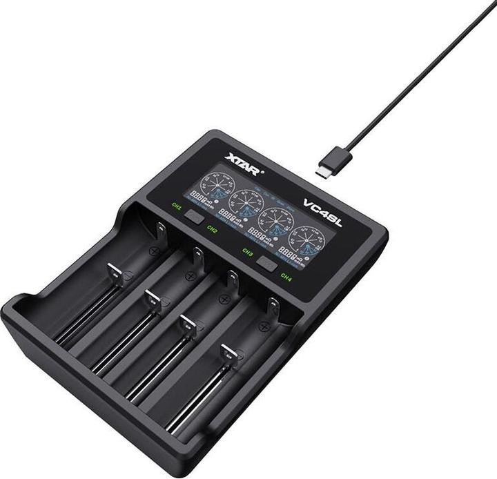 Image du produit Xtar VC4SL (1 pcs, 14500, 16340, 18500, 18650, 21700, 26650, AAA, AA, Piles rechargeables + chargeur)
