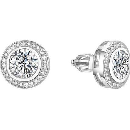 Beneto, Ohrringe, Silver earrings with zircons TAGUP1588S (L)