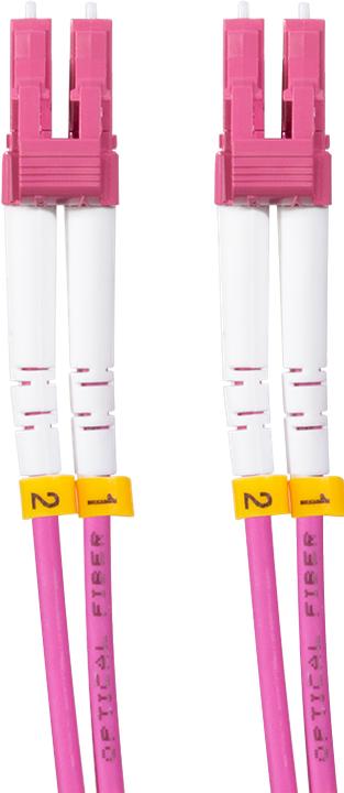 Produktbild LogiLink Stahlarmiertes Glasfaser-Patchkabel OM4, Duplex LC/UPC - LC/UPC, 15 m (15 m)