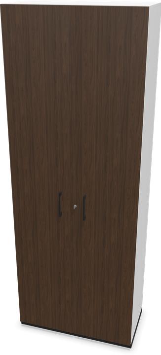 Black, Walnut decor dark with structure, White