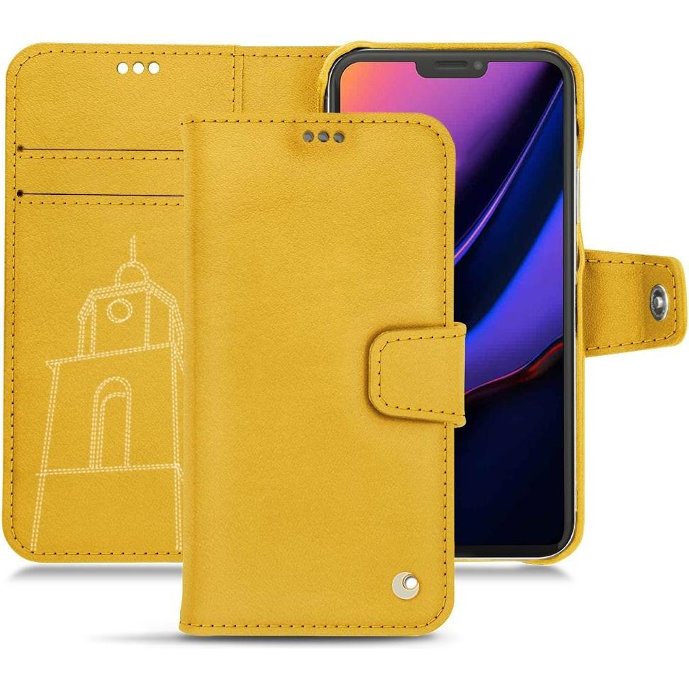 Noreve Lederschutzhülle Wallet (Apple iPhone 11 Pro), Smartphone Hülle, Orange