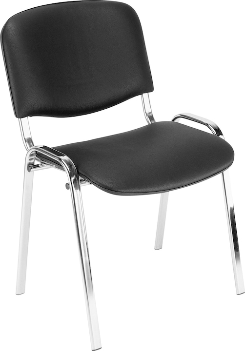 Produktbild Nowy Styl Stapelstuhl ISO Basic, Kunstleder, desinfektionsmittelbeständig, Gestell verchromt