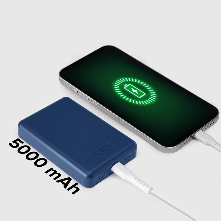 Produktbild SBS 5000 mAh kabellose magnetische Powerbank (5000 mAh, 18.50 Wh)