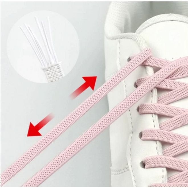 Actual product image MU Classic 1 pair of elastic flat laces without tying