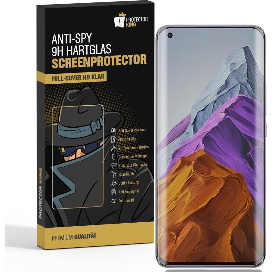 Protectorking 2x Echtes Tempered 9H Panzerhartglas Blickschutz (2 Stück, Xiaomi Mi 11), Smartphone Schutzfolie
