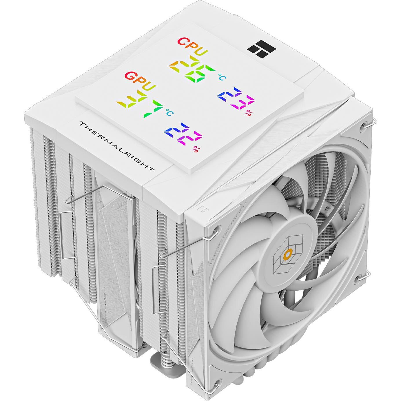 Thermalright Ventilateur pour processeur Royal Knight 120 Digital RGB (Blanc) (162 mm), Dissipatore CPU, Bianco