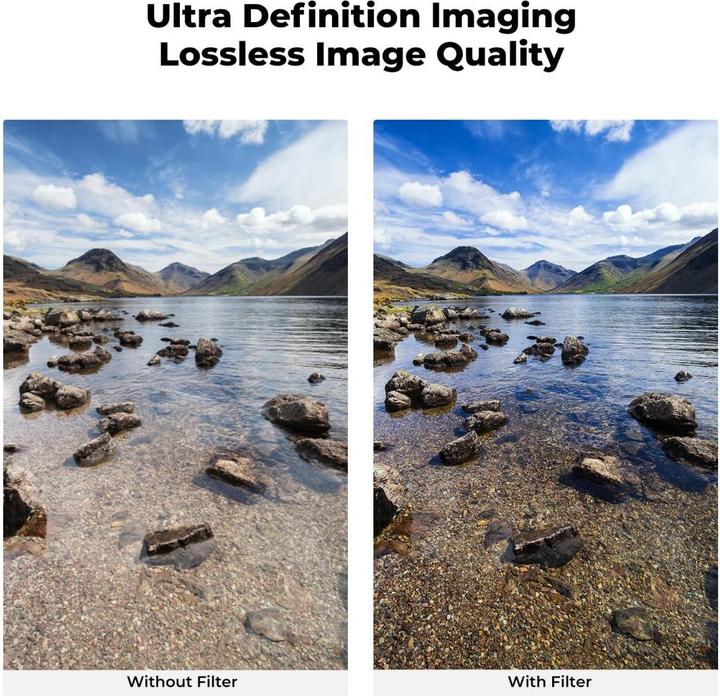 Actual product image K&F Concept 67mm MCUV+CPL Lens Filter Kit + Metal Caps, HD, Waterproof, Anti-Scratch, Green Coated Nano-X Series (67 mm, Polarizing filter, UV filter)