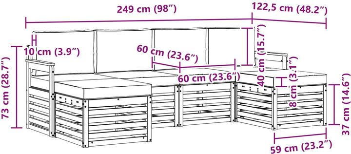 Produktbild vidaXL Outdoor-Sofa