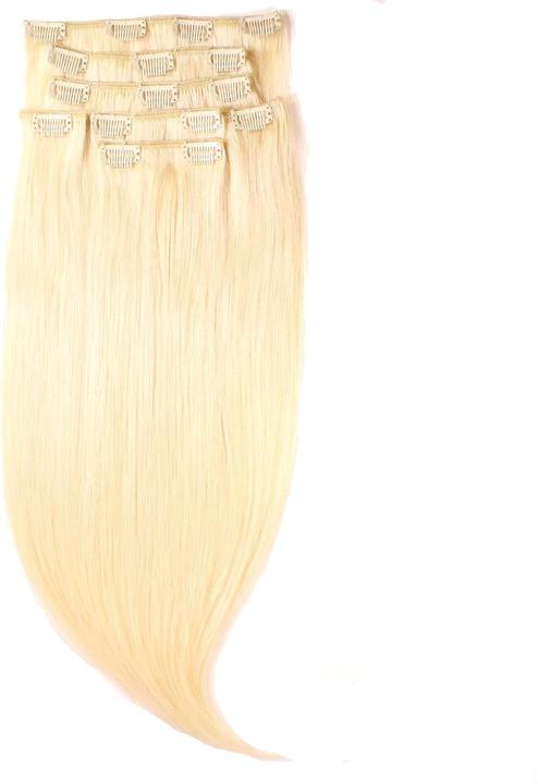 Produktbild Hair2heart Just Beautiful Hair and Cosmetics ClipIn Real Hair Extensions Remy Hair 60 cm (22 goudblond, 60 cm)